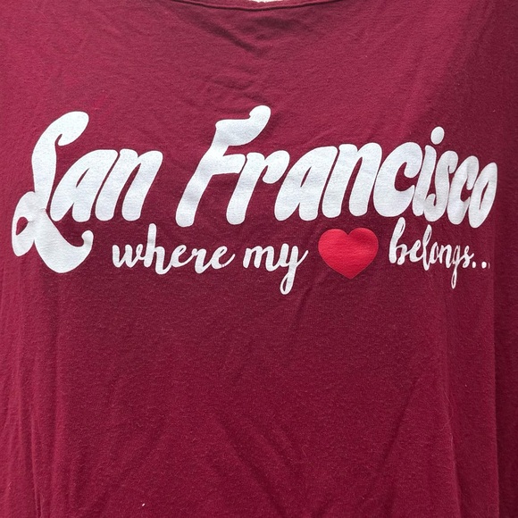 San Francisco: Where My Heart Belongs red tee / XL / Excellent condition - Picture 3 of 15